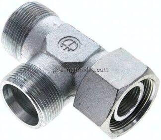 Einstellb. L-Schneidringverschraubung 30 S (M42x2), ohne Mutter & Schneidring, Stahl verzinkt