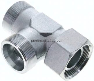 Einstellb. L-Schneidringverschraubung 38 S (M52x2), ohne Mutter & Schneidring, Stahl verzinkt