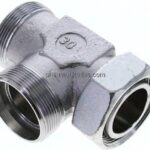 Einstellb. L-Schneidringverschraubung 42 L (M52x2), ohne Mutter & Schneidring, Stahl verzinkt
