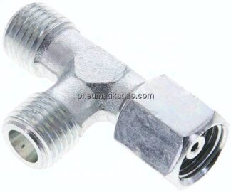 Einstellb. L-Schneidringverschraubung 6 S (M14x1,5), ohne Mutter & Schneidring, Stahl verzinkt