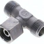 Einstellb. T-Schneidringverschraubung 10 S (M18x1,5), ohne Mutter & Schneidring, Stahl verzinkt