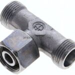 Einstellb. T-Schneidringverschraubung 12 S (M20x1,5), ohne Mutter & Schneidring, Stahl verzinkt