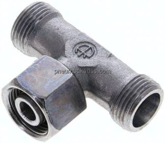 Einstellb. T-Schneidringverschraubung 12 S (M20x1,5), ohne Mutter & Schneidring, Stahl verzinkt