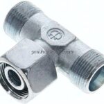 Einstellb. T-Schneidringverschraubung 16 S (M24x1,5), ohne Mutter & Schneidring, Stahl verzinkt