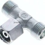Einstellb. T-Schneidringverschraubung 8 S (M16x1,5), ohne Mutter & Schneidring, Stahl verzinkt