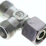 Einstellb. L-Schneidringverschraubung 14 S (M22x1,5), ohne Mutter & Schneidring, Stahl verzinkt