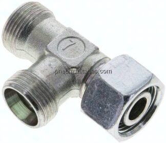 Einstellb. L-Schneidringverschraubung 15 L (M22x1,5), ohne Mutter & Schneidring, Stahl verzinkt