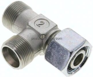 Einstellb. L-Schneidringverschraubung 16 S (M24x1,5), ohne Mutter & Schneidring, Stahl verzinkt