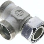 Einstellb. L-Schneidringverschraubung 28 L (M36x2), ohne Mutter & Schneidring, Stahl verzinkt