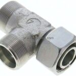 Einstellb. L-Schneidringverschraubung 30 S (M42x2), ohne Mutter & Schneidring, Stahl verzinkt