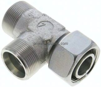Einstellb. L-Schneidringverschraubung 30 S (M42x2), ohne Mutter & Schneidring, Stahl verzinkt