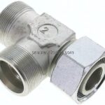 Einstellb. L-Schneidringverschraubung 38 S (M52x2), ohne Mutter & Schneidring, Stahl verzinkt
