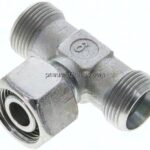 Einstellb. T-Schneidringverschraubung 15 L (M22x1,5), ohne Mutter & Schneidring, Stahl verzinkt
