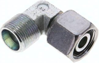 Einstellb. Winkel-Schneidringverschr. 14 S (M22x1,5), ohne Mutter & Schneidring, Stahl verzinkt