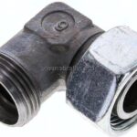 Einstellb. Winkel-Schneidringverschr. 22 L (M30x2), ohne Mutter & Schneidring, Stahl verzinkt