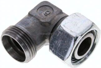 Einstellb. Winkel-Schneidringverschr. 22 L (M30x2), ohne Mutter & Schneidring, Stahl verzinkt
