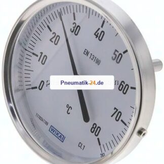 Bimetallthermometer, waagerecht D100/0 bis +80°C/63mm
