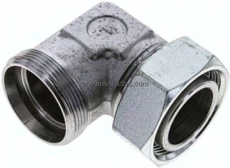 Einstellb. Winkel-Schneidringverschr. 42 L (M52x2), ohne Mutter & Schneidring, Stahl verzinkt