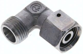 Einstellb. Winkel-Schneidringverschr. 10 S (M18x1,5), ohne Mutter & Schneidring, Stahl verzinkt