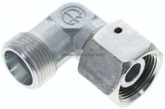 Einstellb. Winkel-Schneidringverschr. 14 S (M22x1,5), ohne Mutter & Schneidring, Stahl verzinkt
