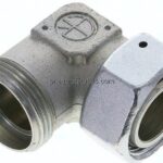 Einstellb. Winkel-Schneidringverschr. 28 L (M36x2), ohne Mutter & Schneidring, Stahl verzinkt
