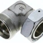 Einstellb. Winkel-Schneidringverschr. 42 L (M52x2), ohne Mutter & Schneidring, Stahl verzinkt
