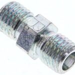 Gerade Schneidringverschraubung 4 LL (M8x1), ohne Mutter & Schneidring, Stahl verzinkt