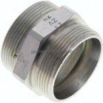 Gerade Schneidringverschraubung 42 L (M52x2), ohne Mutter & Schneidring, Stahl verzinkt
