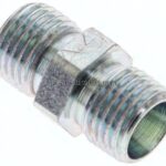 Gerade Schneidringverschraubung 6 LL (M10x1), ohne Mutter & Schneidring, Stahl verzinkt