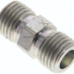 Gerade Schneidringverschraubung 6 S (M14x1,5), ohne Mutter & Schneidring, Stahl verzinkt