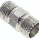 Gerade Schneidringverschraubung 8 LL (M12x1), ohne Mutter & Schneidring, Stahl verzinkt