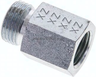 Aufschraub-Schneidringverschr. M 16x1,5-12 L (M18x1,5), ohne Mutter & Schneidring, Stahl verzinkt