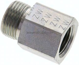 Aufschraub-Schneidringverschr. G 3/8"-12 S (M20x1,5), ohne Mutter & Schneidring, Stahl verzinkt