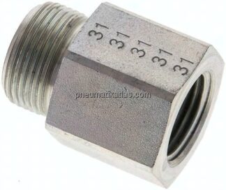 Aufschraub-Schneidringverschr. G 1/2"-16 S (M24x1,5), ohne Mutter & Schneidring, Stahl verzinkt