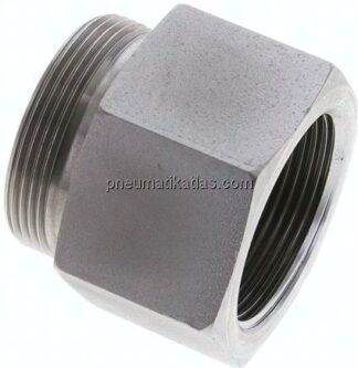 Aufschraub-Schneidringverschr. G 1-1/2"-42 L (M52x2), ohne Mutter & Schneidring, Stahl verzinkt