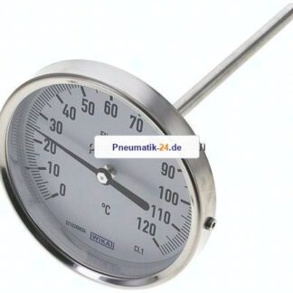Bimetallthermometer, waagerecht D100/0 bis +120°C/160mm