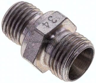 Gerade Schneidringverschr. M 14x1,5-10 L (M16x1,5), ohne Mutter & Schneidring, Stahl verzinkt