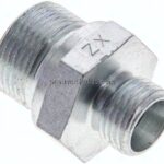 Gerade Schneidringverschr. M 22x1,5-10 L (M16x1,5), ohne Mutter & Schneidring, Stahl verzinkt