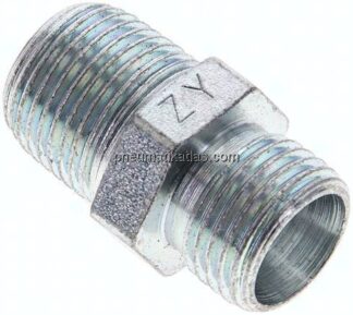 Gerade Schneidringverschr. NPT 3/8"-10 L (M16x1,5), ohne Mutter & Schneidring, Stahl verzinkt
