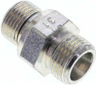 Gerade Schneidringverschr. G 3/8"-10 S (M18x1,5), ohne Mutter & Schneidring, Stahl verzinkt