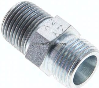 Gerade Schneidringverschr. NPT 3/8"-10 S (M18x1,5), ohne Mutter & Schneidring, Stahl verzinkt