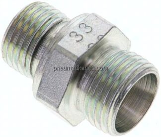 Gerade Schneidringverschr. M 16x1,5-12 L (M18x1,5), ohne Mutter & Schneidring, Stahl verzinkt