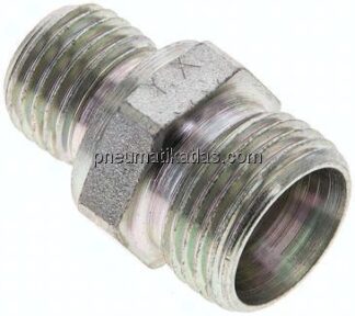 Gerade Schneidringverschr. M 14x1,5-12 L (M18x1,5), ohne Mutter & Schneidring, Stahl verzinkt