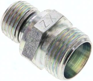 Gerade Schneidringverschr. M 14x1,5-12 L (M18x1,5), ohne Mutter & Schneidring, Stahl verzinkt