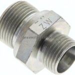 Gerade Schneidringverschr. M 22x1,5-12 L (M18x1,5), ohne Mutter & Schneidring, Stahl verzinkt