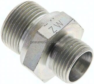 Gerade Schneidringverschr. M 22x1,5-12 L (M18x1,5), ohne Mutter & Schneidring, Stahl verzinkt