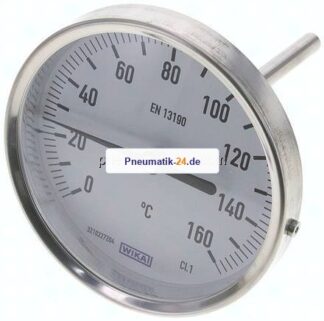 Bimetallthermometer, waagerecht D100/0 bis +160°C/100mm