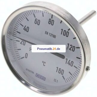 Bimetallthermometer, waagerecht D100/0 bis +160°C/100mm
