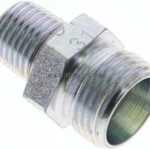 Gerade Schneidringverschr. R 1/4"-12 L (M18x1,5), ohne Mutter & Schneidring, Stahl verzinkt