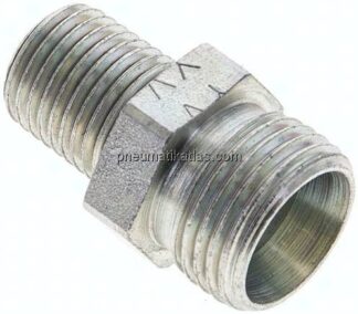 Gerade Schneidringverschr. NPT 1/4"-12 L (M18x1,5), ohne Mutter & Schneidring, Stahl verzinkt